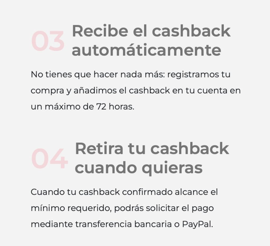¿Cómo funciona el cashback?