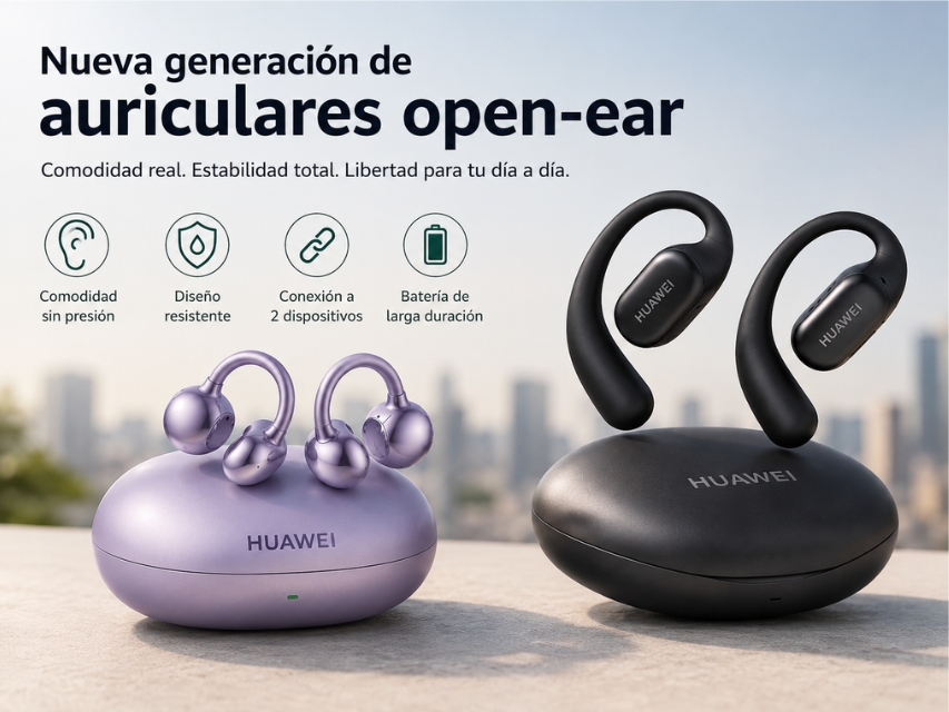 Nueva generación de auriculares cómodos que no se caen Auriculares inalámbricos open-ear Huawei FreeClip 2 y FreeArc diseño cómodo y ligero