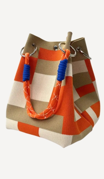 Vintage de Gran Capacidad – Bolso Retro Multicolor