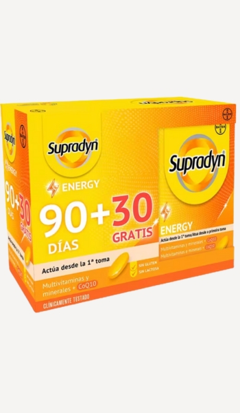 Supradyn Energy Vitaminas, Minerales y Energía 90+30 Comprimidos GRATIS