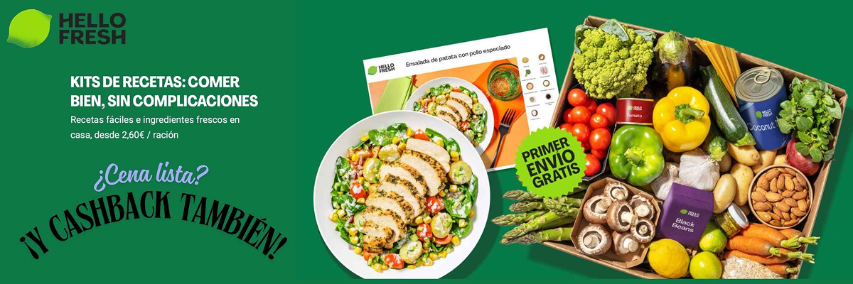 HelloFresh – Promoción con cashback
