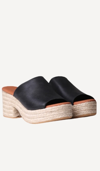 Toni Pons Andrea Alpargata destalonada de piel con tacón ancho – Oferta