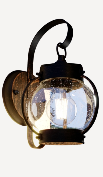 Lampara Aplique exterior Lindby Gerlo marrón óxido 26 cm – Oferta