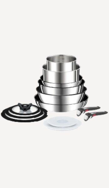 Tefal Batería de cocina 13 piezas Tefal Ingenio + cuchillos – Oferta