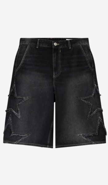 Bershka Bermuda baggy con parches – Oferta