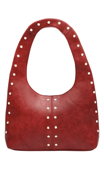 MISAKO Bolso hobo grande con detalles metálicos – Oferta