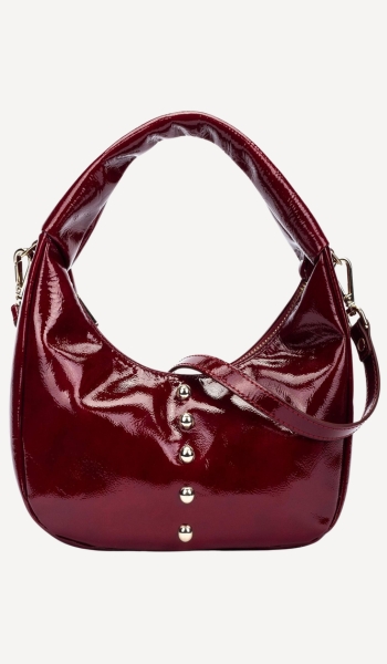 Martinelli Bolso hobo de piel con tachas rojo – Oferta