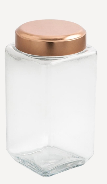 OhGar Bote de vidrio Quid 1,65L tapa cobre – Oferta