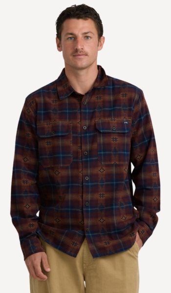 Billabong Camisa manga larga Offshore Jacquard Flannel hombre – Oferta