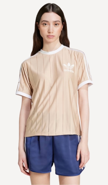 adidas Camiseta adidas Adicolor Pinstripe 3 bandas – Oferta