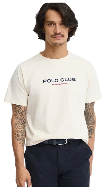 Polo Club Camiseta crudo Polo Club con bordado Established 2012 – Oferta