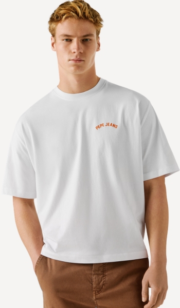 Pepe Jeans Camiseta fit wide con estampado en espalda – Oferta