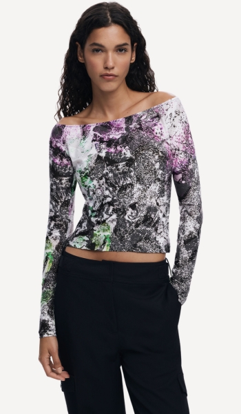 Desigual Camiseta manga larga Christian Lacroix para mujer – Oferta