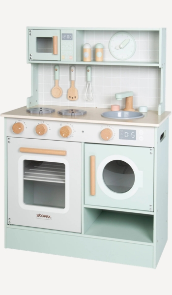 Juguetes Online Cocinita de madera WOOMAX con accesorios – Oferta