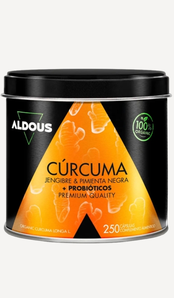 Aldous Bio Cúrcuma ecológica con jengibre y probióticos – Oferta