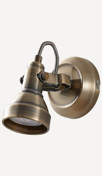 Lampara Foco de pared Lindby Perseas latón antiguo – Oferta