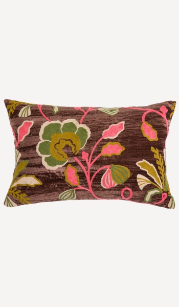 La Redoute Funda de cojín terciopelo Sidonie floral – Oferta