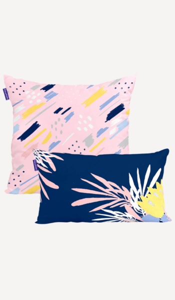 Happy Friday Fundas de cojín Tempera 50x50 + 50x30 cm – Oferta