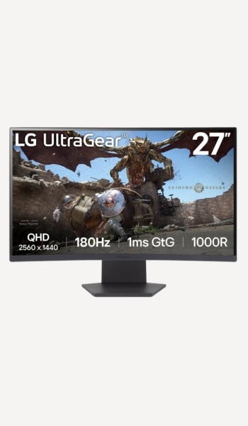 Caseking LG UltraGear 27GS60QC-B Monitor curvo gaming 27" WQHD 180Hz – Oferta