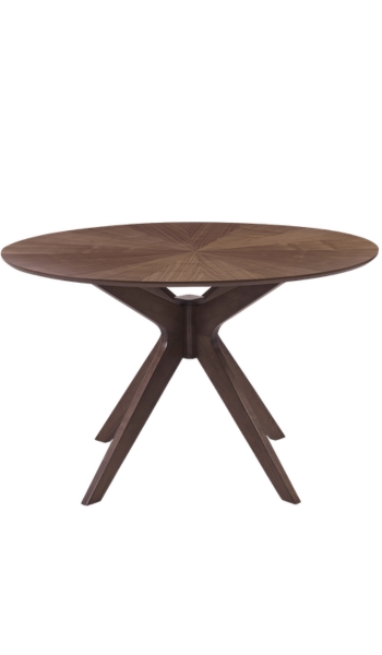 Miliboo Mesa de comedor redonda nogal DIELLI 120 cm – Oferta