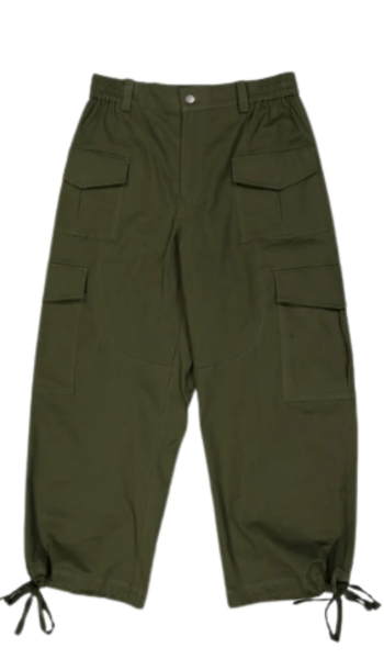Ulanka Pantalón cargo verde Breeze con bajo ajustable – Oferta