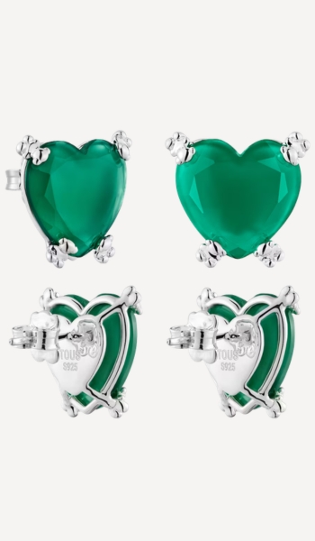 TOUS Pendientes corazón TOUS plata y calcedonia – Oferta