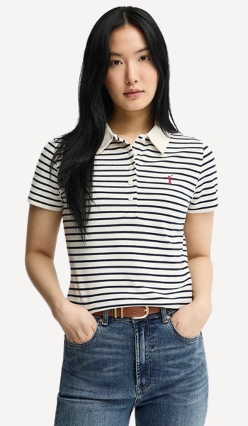 Polo Club Polo de rayas Rigby Go slim crudo y azul – Oferta