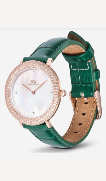 Daniel Wellington Reloj Crystalline Bezel Green Croc Rose Gold – Oferta