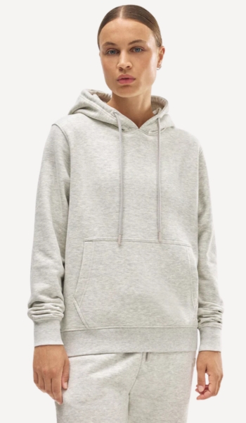 YSABEL MORA Sudadera gris con capucha ajustable e interior afelpado – Oferta