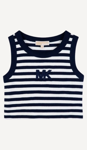 Trenfit Top Michael Kors niña blanco monograma – Oferta