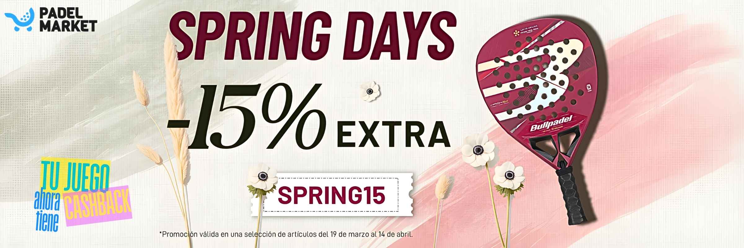 Padel Market – Promoción con cashback